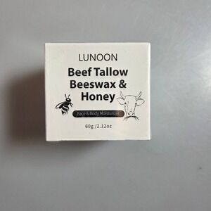 Lunoon Beef Tallow Beeswax & Honey Face‎ & Body Moisturizer 60g 2.12oz Cream